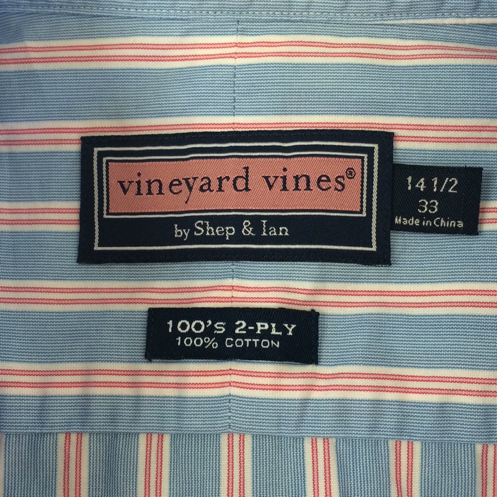Mens Vineyard Vines Size 14 1/2 - 33 Dress Shirt